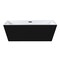 Alfi Brand 59" Black & White Rectangular Acrylic Free Standing Soaking Bathtub AB8834 - alternate 5